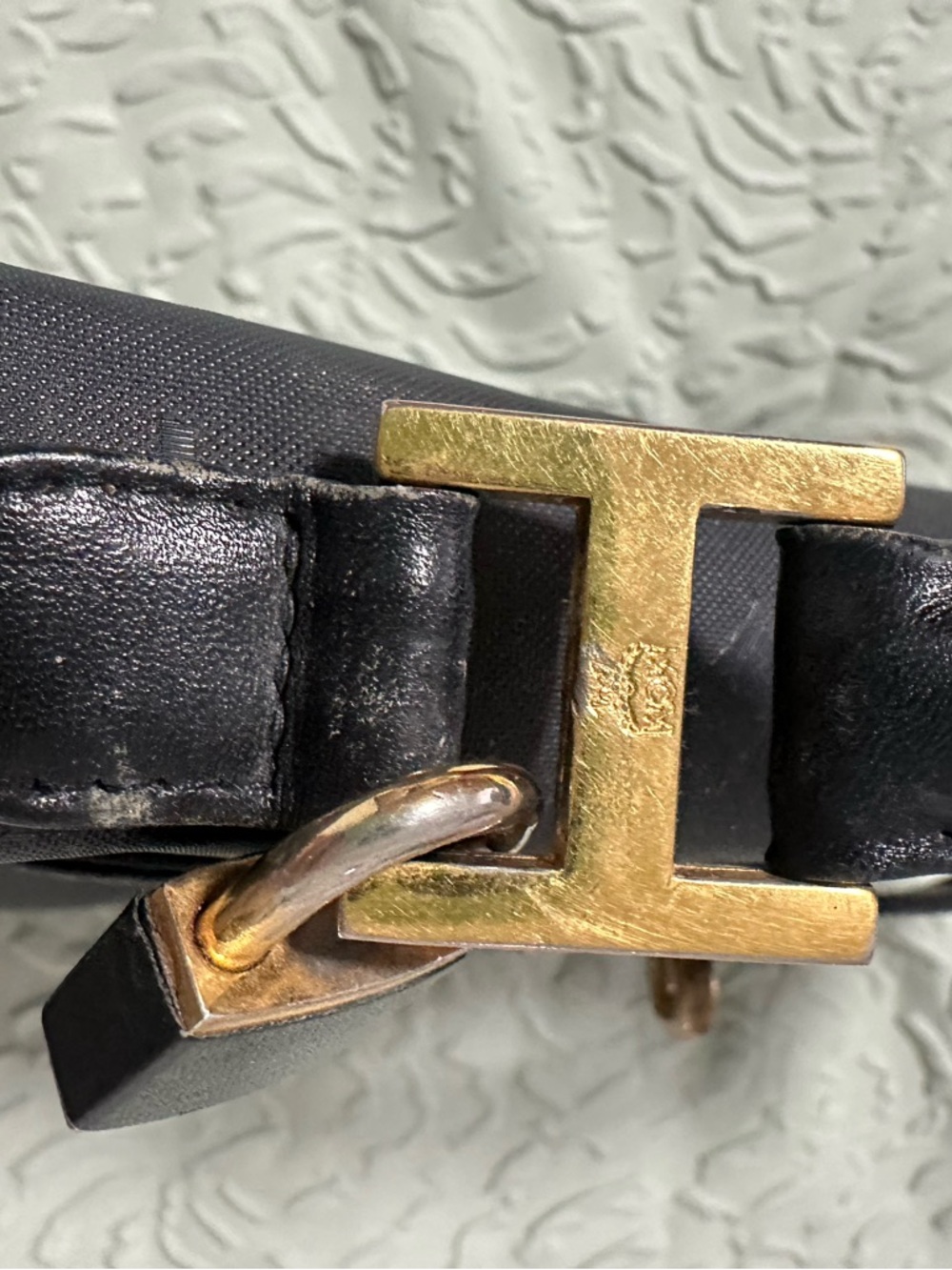 Vintage MCM Black Logo Top-Handle Kelly Crossbody Bag - Picture 6 of 15